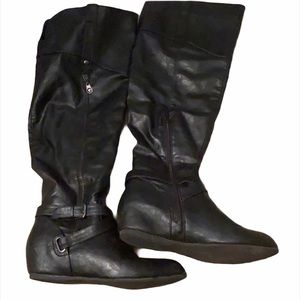 Over the knee platform boots